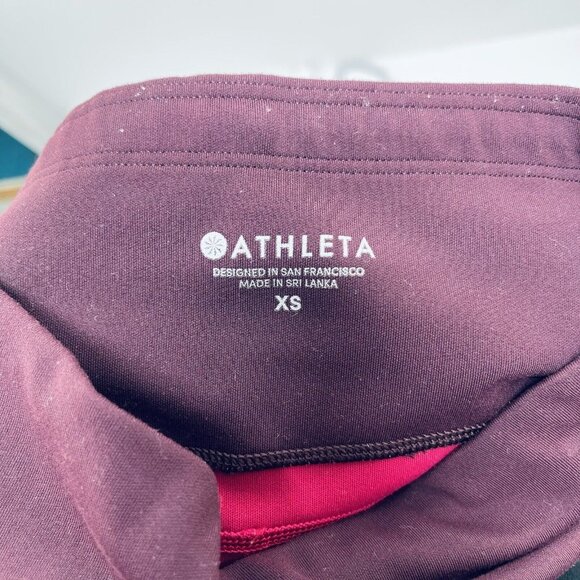 Athleta Leggings Sz XS Women’s All In Structure 7/8 Tight in Auberge Burgundy - Picture 9 of 12